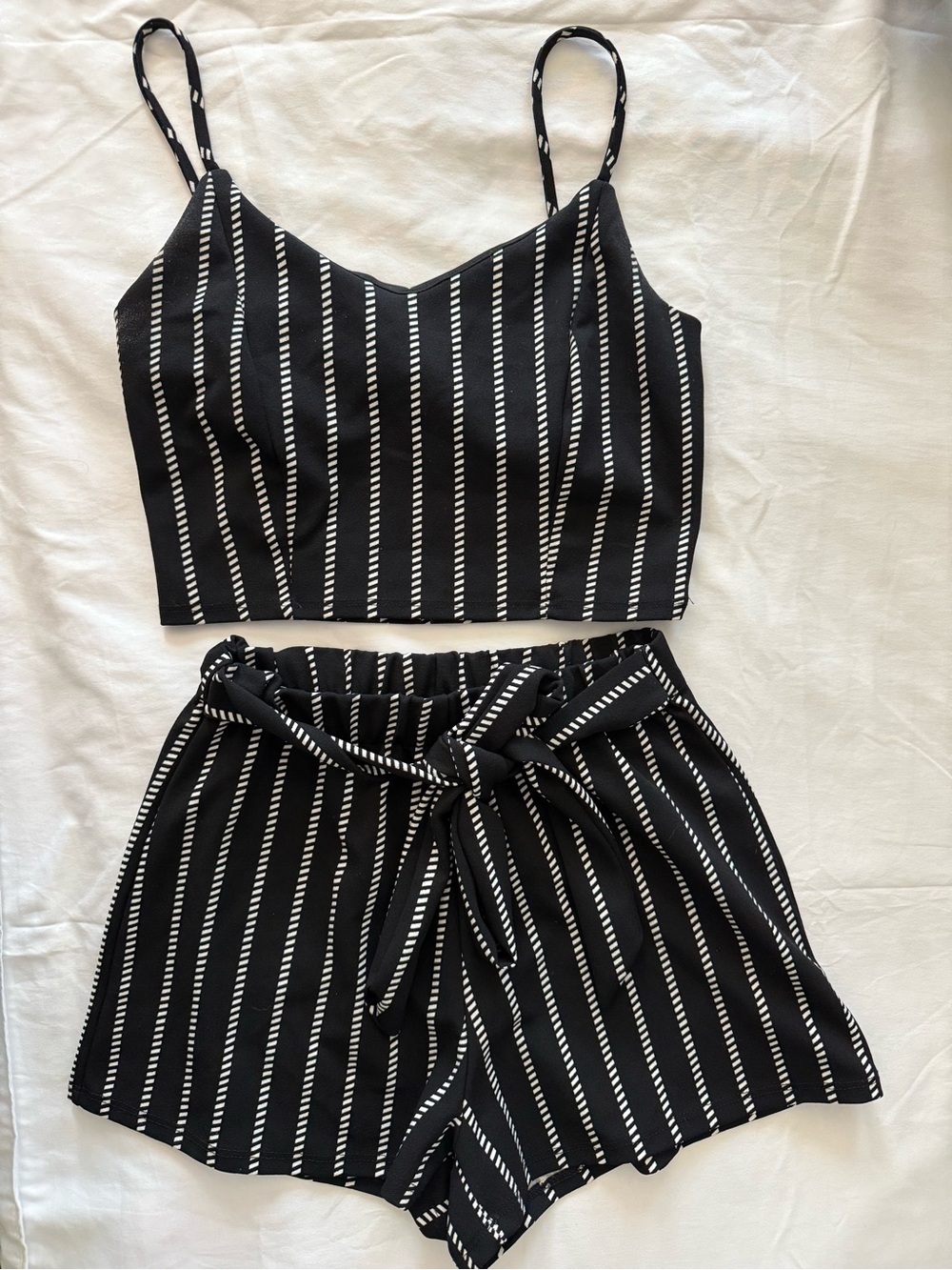 Papermoon Striped Shorts & Tank Two-Piece Set